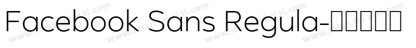 Facebook Sans Regula字体转换